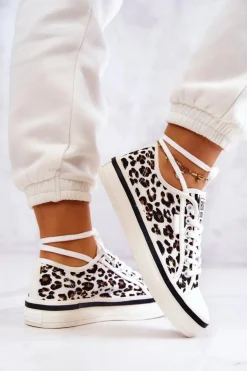 Damskie Trampki Pantera BIG STAR JJ274615 Białe