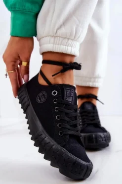 Damskie Trampki Tenisówki BIG STAR JJ274510 Czarne