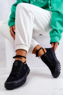 Damskie Trampki Tenisówki BIG STAR JJ274510 Czarne