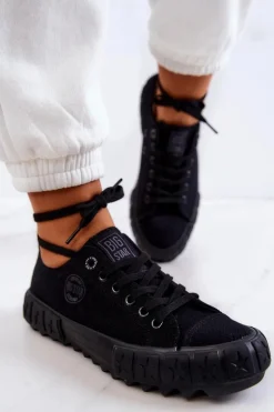 Damskie Trampki Tenisówki BIG STAR JJ274510 Czarne