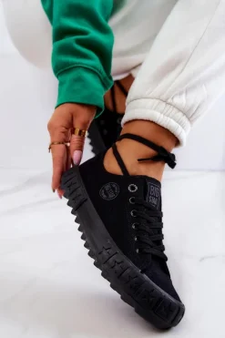 Damskie Trampki Tenisówki BIG STAR JJ274510 Czarne