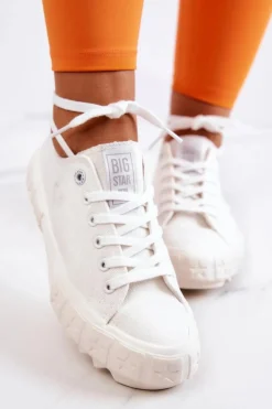 Damskie Trampki Tenisówki BIG STAR JJ274509 Białe