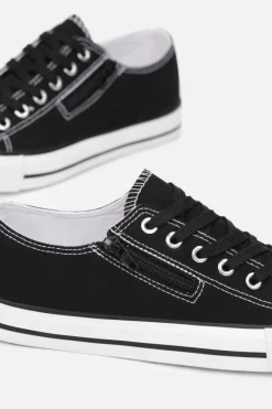 Damskie Trampki Z Suwakiem Czarne Malani