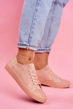 Damskie Trampki Zamszowe Różowe El Paso