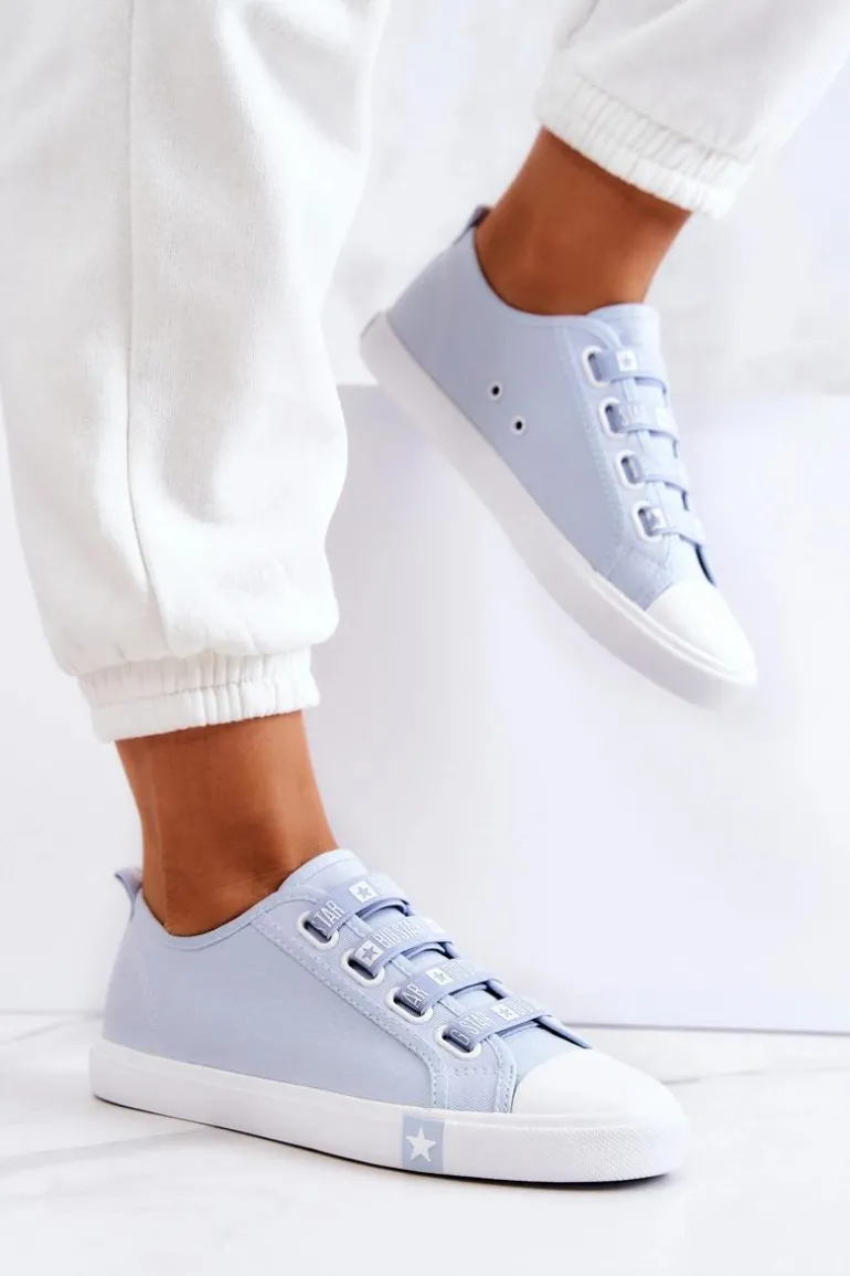 Damskie Trampki Ze Ściągaczami BIG STAR HH274095 Niebieskie