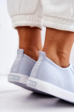 Damskie Trampki Ze Ściągaczami BIG STAR HH274095 Niebieskie