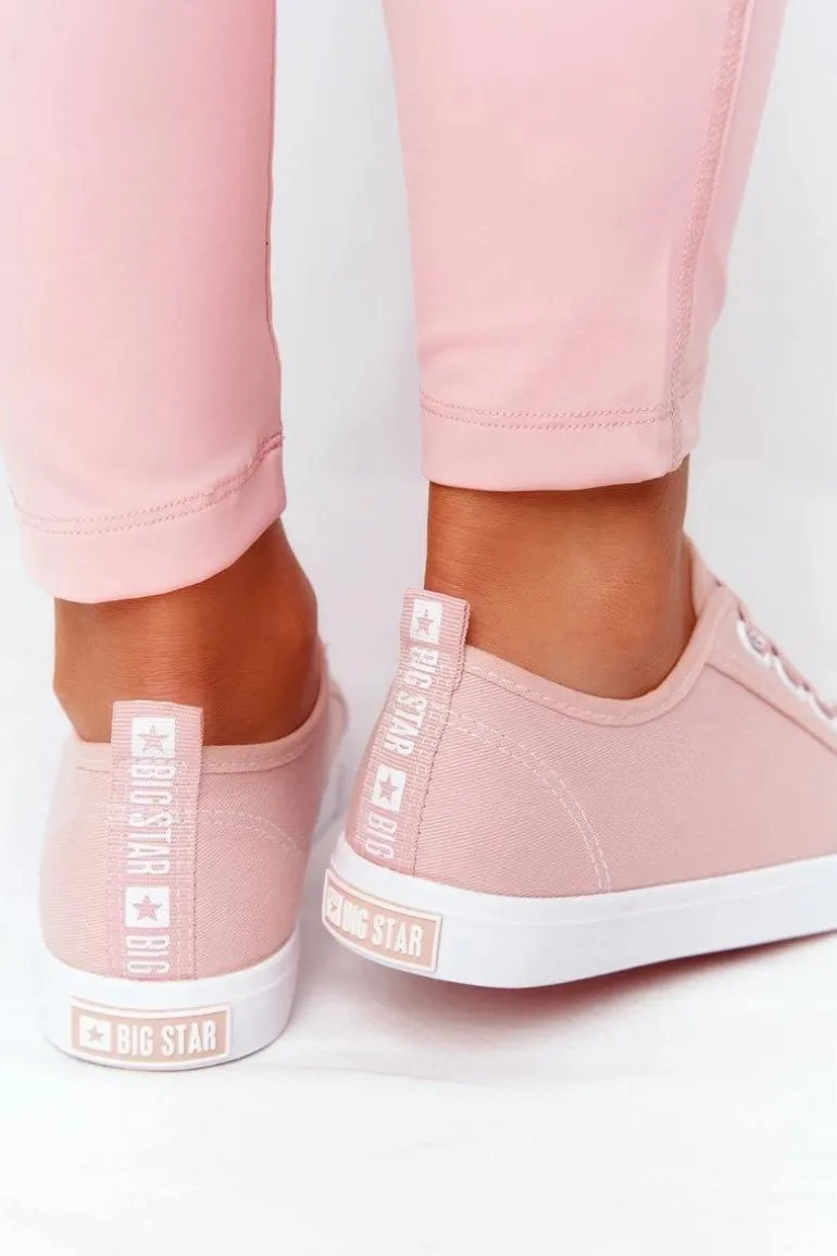 Damskie Trampki Ze Ściągaczami BIG STAR HH274096 Różowe