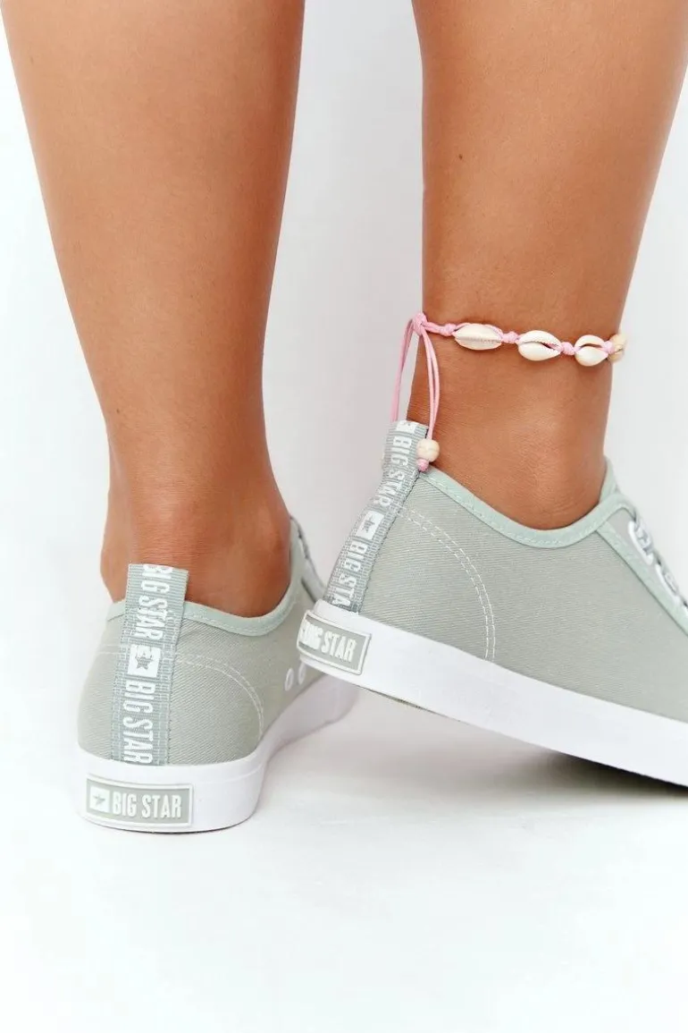 Damskie Trampki Ze Ściągaczami BIG STAR HH274097 Zielone