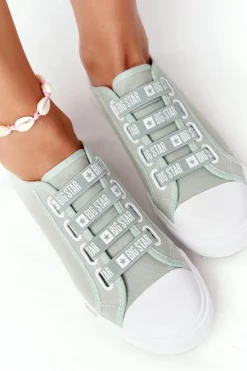 Damskie Trampki Ze Ściągaczami BIG STAR HH274097 Zielone