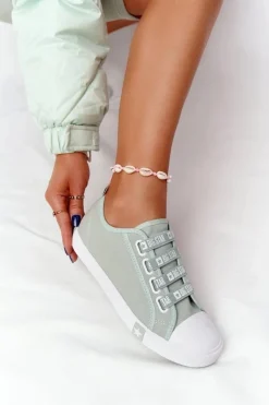 Damskie Trampki Ze Ściągaczami BIG STAR HH274097 Zielone