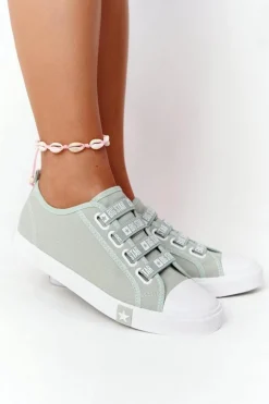 Damskie Trampki Ze Ściągaczami BIG STAR HH274097 Zielone