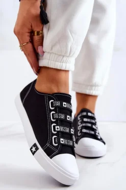 Damskie Trampki Ze Ściągaczami BIG STAR HH274098 Czarne