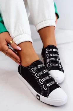 Damskie Trampki Ze Ściągaczami BIG STAR HH274098 Czarne