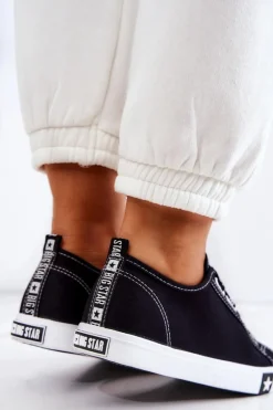 Damskie Trampki Ze Ściągaczami BIG STAR HH274098 Czarne