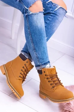 Damskie Traperki Timberki z Futerkiem Smith's Polari