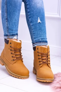 Damskie Traperki Timberki z Futerkiem Smith's Polari