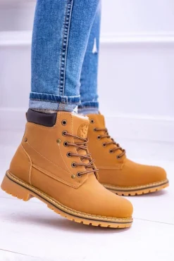 Damskie Traperki Timberki z Futerkiem Smith's Polari