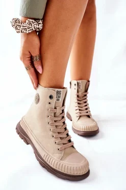 Damskie Trapery Big Star II274349 Beżowe