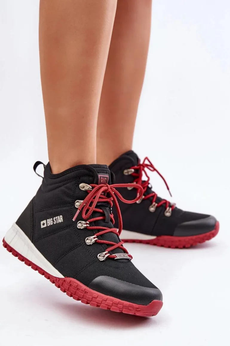 Damskie Trapery Buty Sportowe Big Star KK274217 Memory Foam System Czarne