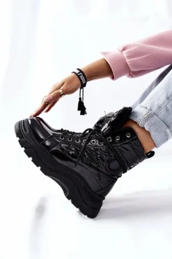 Damskie Trapery Czarne Ismobe