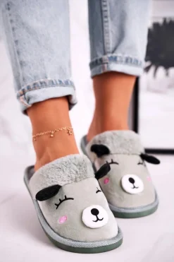 Damskie Welurowe Papcie Z Lamą Zielone Ruddy