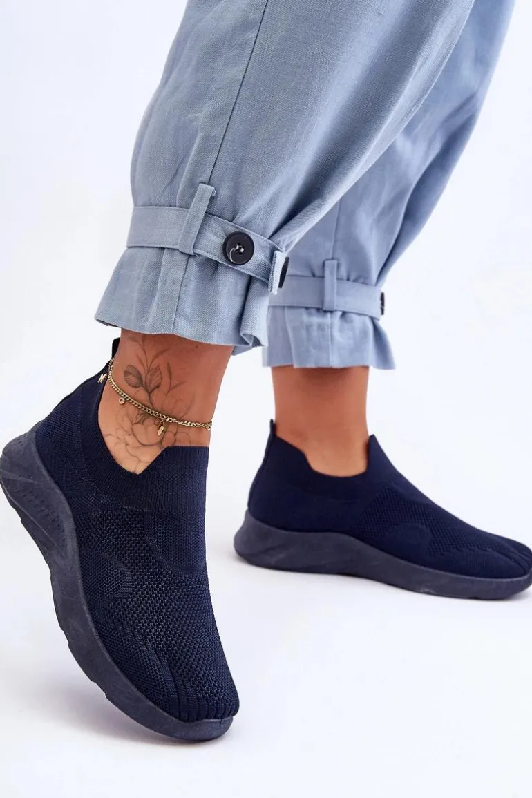 Damskie Wsuwane Buty Sportowe Granatowe Claris
