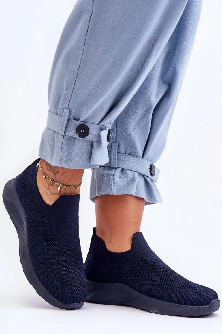 Damskie Wsuwane Buty Sportowe Granatowe Claris