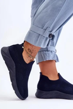 Damskie Wsuwane Buty Sportowe Granatowe Claris