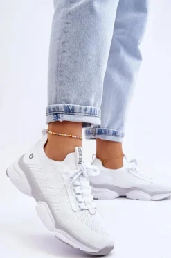 Damskie Wsuwane Buty Sportowe Memory Foam System Big Star LL274A142 Białe