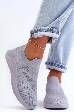 Damskie Wsuwane Buty Sportowe Szare Claris