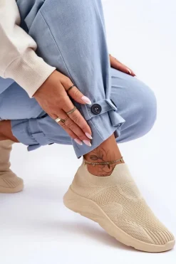 Damskie Wsuwane Buty Sportowe Beżowe Claris