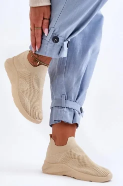 Damskie Wsuwane Buty Sportowe Beżowe Claris