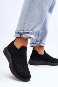 Damskie Wsuwane Buty Sportowe Czarne Claris