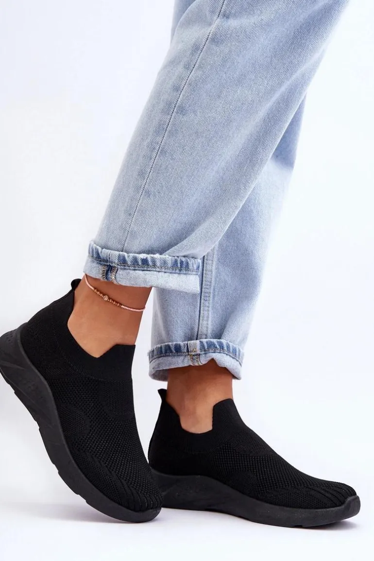 Damskie Wsuwane Buty Sportowe Czarne Claris