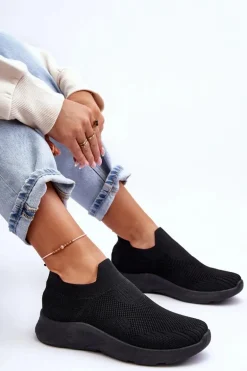 Damskie Wsuwane Buty Sportowe Czarne Claris