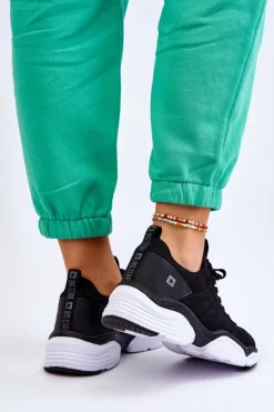 Damskie Wsuwane Buty Sportowe Memory Foam System Big Star LL274A146 Czarne