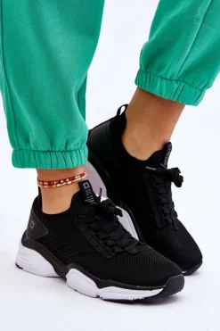 Damskie Wsuwane Buty Sportowe Memory Foam System Big Star LL274A146 Czarne