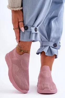 Damskie Wsuwane Buty Sportowe Różowe Claris