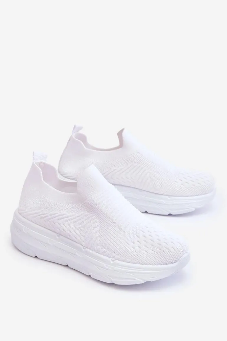 Damskie Wsuwane Buty Sportowe Białe Ferive