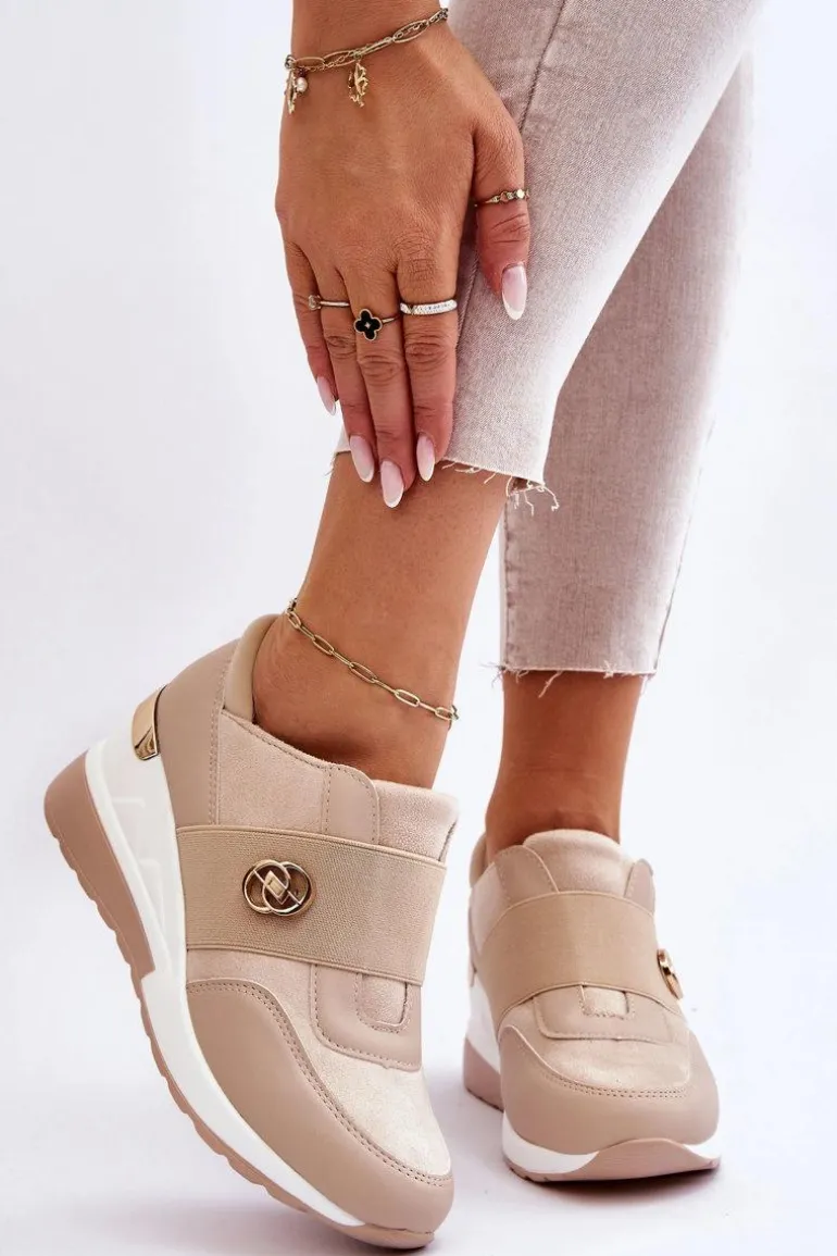 Damskie Wsuwane Buty Sportowe Beżowe Jonas