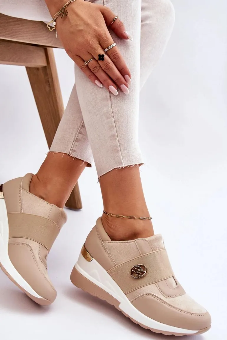 Damskie Wsuwane Buty Sportowe Beżowe Jonas