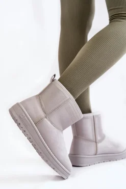 Damskie Wsuwane Śniegowce Big Star KK274613 Szare