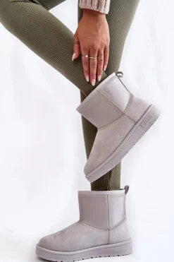 Damskie Wsuwane Śniegowce Big Star KK274613 Szare