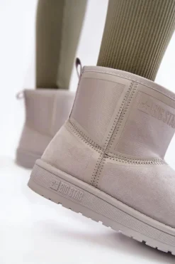 Damskie Wsuwane Śniegowce Big Star KK274613 Szare