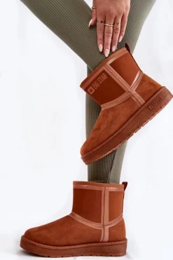 Damskie Wsuwane Śniegowce Big Star KK274612 Brązowe