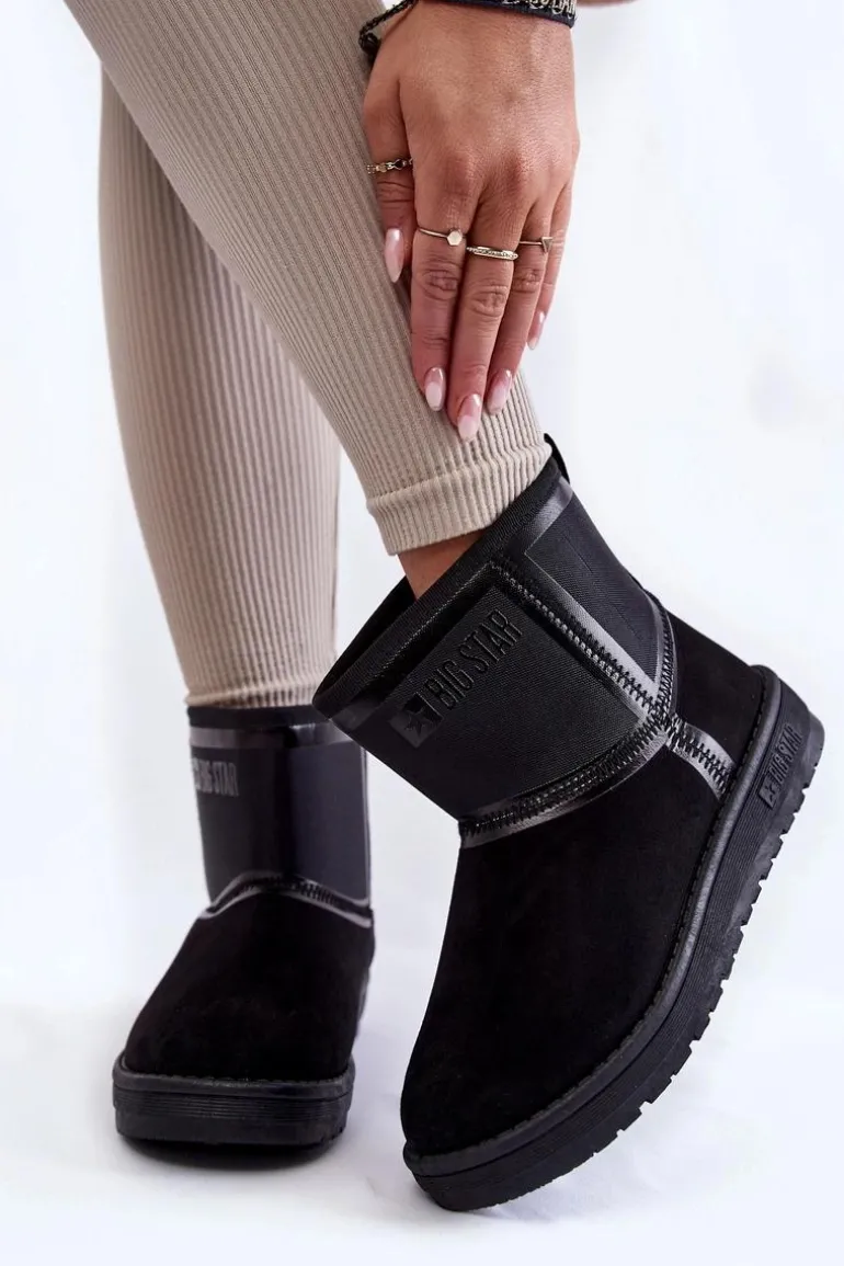 Damskie Wsuwane Śniegowce Big Star KK274614 Czarne