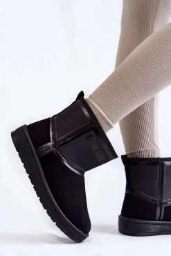 Damskie Wsuwane Śniegowce Big Star KK274614 Czarne