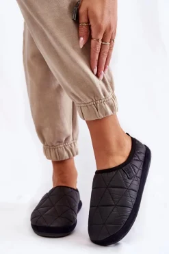 Damskie Wsuwane Papcie Big Star KK274606 Czarne