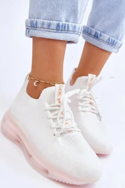 Damskie Wsuwane Skarpetkowe Buty GOE JJ2N4079 Białe