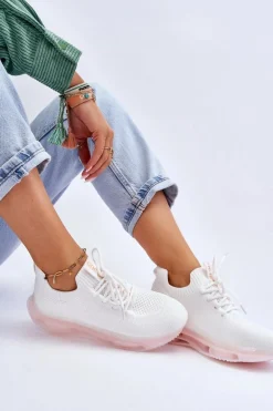 Damskie Wsuwane Skarpetkowe Buty GOE JJ2N4079 Białe